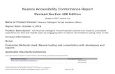 Nuance Accessibility Conformance Report Revised Section ... › content › dam › nuance › en_us › ... · Page 4 of 19 Criteria Conformance Level Remarks and Explanations Revised