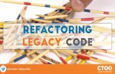 Refactoring legacy code - Entwicklertag · @DocOnDev / @WeAreCTO2 refactoring Change the implementation without Changing the Behavior • Improves nonfunctional attributes of the
