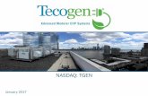 NASDAQ: TGEN · 2020-04-23 · ADGE Acquisition 12 On-Site Utility business model that installs, owns, and maintains natural gas powered cogeneration systems Fleet: 92 systems, 5.5MW