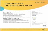 IAT › media › 2434 › 2019-certifikat-iso14001... · Agreement. This certificate's validity is subject to the organization maintaining their system in accordance with Intertek's