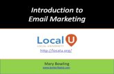 Introduction to Email Marketing · Email Marketing Platforms Twitter @MaryBowling IgnitorDigital.com + MaryBBowling@gmail.com COSTS VS NEEDS •Free or Free Trial •Try before you