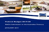Federal Budget 2019-20 · RESTAURANT & CATERING AUSTRALIA Restaurant & atering Australia (R&A) is the national industry assoiation representing the interests of over 45,000 restaurants,