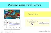 Overview Meson Form Factors · g t Q F Q t t m t dt d NN L p p − − – At small –t, the pion pole process dominates the longitudinal cross section, L Q2 t W π+ N(p) N(p’)