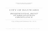 Residential Rent Stabilization - Hayward...Residential Rent Stabilization Ordinance No. 16-19 (m) "Security Deposit." Any payment, fee, deposit or charge, including but not limited
