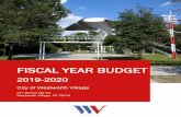 FISCAL YEAR BUDGET - City of Westworth Village - Home › uploads › file › Budgets › Budget...1 311 Burton Hill Rd Westworth Village, TX 76114 City of Westworth Village 2019-2020
