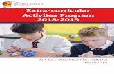 Extra-curricular Activites Program 2018-2019 · Shogi and Chess Club. 16. STEP/MAT Maths. 17. Student Investor Society. 17. Student magazine. 18. ... This is a physical ECA which