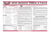 MEET NOTES | NEW MEXICO TEAM INVITATIONAL | JAN. 30, 2016 … · 2016 New Mexico Track Field • 1 2016 SCHEDULE INDOOR Date Event location 1/22-23 Cherry & Silver Invitational Albuquerque,
