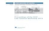 Proceedings of the YSSP Late Summer Workshop 2014 · Proceedings of the YSSP Late Summer Workshop 2014. ... global seafood trade network Shengfa Li WAT An Estimation of the Extent