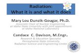 Radiation: What it is and what it doesRadiation: What it is and what it does Mary Lou Dunzik-Gougar, Ph.D. ... If radiation comes from atoms and everything is made of atoms, is there
