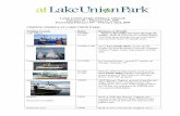 LAKE UNION PARK WEEKLY UPDATE February 8 th – February 15 … · 2015-12-24 · LAKE UNION PARK WEEKLY UPDATE February 8 th – February 15 th, 2009 Forecasting February 16 th –