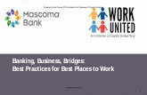 Banking, Business, Bridges: Best Practices for Best Places to Work · 2019-12-13 · Banking, Business, Bridges: Best Practices for Best Places to Work 1 Presented at aha! Process