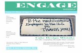 ENGAGE...1 WEEKLY ENGAGE Issue 17: Week of Sept. 19 Q5: Cares About Me “We ordered this cake to say, ‘To the most ENGAGED Employees in the U.S.P.S.’ Even mistakes turn out all