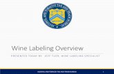 Wine Labeling Overview...Sparkling Red Wine Fruit Wine Cider,Perry, Strawberry Dessert Wine Mandatory Information: Class/Type • Wines that do not meet the definition of any of the