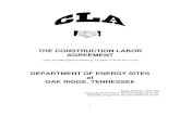 THE CONSTRUCTION LABOR AGREEMENT DEPARTMENT OF ENERGY SITES at … · 2006-12-27 · THE CONSTRUCTION LABOR AGREEMENT Labor and Management Working Together to Build the Future DEPARTMENT