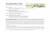 Cartography - University of Wisconsin–Madison€¦ · Geography 370 (G370) provides a general introduction to Cartography, broadly defined as the art, science, and ethics of mapmaking