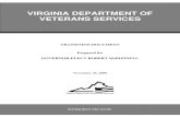 Virginia Department of Veterans Services - …...adjacent to the McGuire VA Medical Center in Richmond. This 160‐bed facility offers private rooms and This 160‐bed facility offers