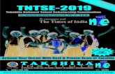 INITIATIVE TO PROMOTE Takshila National Talent Scholarship ... · · All the standards are participating on a common platform to prove their mettle. · Best brains get a change to