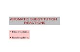 Aromatic substitution reactions - The Feingold Diet · 2017-02-10 · AROMATIC SUBSTITUTION REACTIONS ... Energy profile of aromatic substitution reaction H E E + Ea + H benzenonium