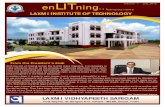campus news LAXMI INSTITUTE OF TECHNOLOGY · Within five years Laxmi Institute of Technology, Sarigam total stu-dent strength in Degree & Di-ploma engineering is approx 2000 with
