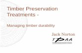 Timber Preservation Treatments · What IS included in “wood preservation” in Australia? decay/rot Insects termites marine borers This presentation addresses hazards we can control.