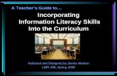 Incorporating Information Literacy Skills Into the Curriculum › mlis › trainings › Incorporating... · This presentation, A Teacher’s Guide to Incorporating Information Literacy