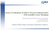 Accuracy Evaluation of QZS-1 Precise Ephemerides with Satellite Laser Ranging · 2015-02-03 · Accuracy evaluation of QZS-1 ephemerides Accuracy evaluation of JAXA-processed QZS-1
