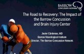 The Road to Recovery: The Impact of the Barrow Concussion ...€¦ · dysfunction of the vestibulo-ocular system." • Disorder of the vestibular, oculomotor, and somatosensory systems