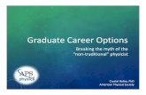 Graduate Career Options - APS Bridge Program | Home › conferences › 2015 › bailey-options.pdf · Graduate Career Options Crystal Bailey, PhD American Physical Society. bailey@aps.org