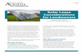Solar Lease Considerations for Landownersagrilifecdn.tamu.edu/texasaglaw/files/2016/08/... · the solar project has left the land, it could be years before the property can quality