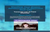 Manifest Your Dream Relationship to Reinvent Your Life · Manifest Your Dream Relationship to Reinvent Your Life Transcript and 10 Point Checklist Renee Piane Want to gain as much