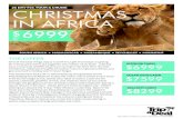 26 DAY FLY, TOUR & CRUISE CHRISTMAS IN AFRICA · Day 11 Durban, South Africa - 7:00am to 3:00pm When you alight from your MSC cruise in Durban – South Africa’s third-largest city