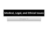 Medical, Legal, and Ethical Issuesgreene-co.com/files/3_Medical_Legal_and_Ethical_Issues.pdf · Medical, Legal, and Ethical Issues •Scope of practice –Defined by state law ...