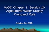 WQD Chapter 1, Section 20 Agricultural Water Supply ...deq.state.wy.us/eqc/orders/Water Closed Cases/08-3101 WQD, Chpt. … · WQD Chapter 1, Section 20, Agricultural Water Supply