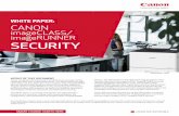 Canon imageCLASS Security White Paper · 2020-05-11 · custom or preset watermarks to appear in any position on output. Encrypted PDF . The Encrypted PDF mode enables users to encrypt,