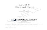 Level 8 Student Text...LEVEL 8 SYLLABUS This course averages 120-130 class periods (150 class periods if including grammar review) VIDEO – 64 LESSONS (Optional Grammar Review –