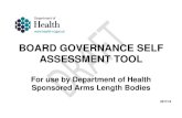 BOARD GOVERNANCE SELF ASSESSMENT TOOL · The Board Governance self-assessment is designed to provide assurance in relation to various leading indicators of effective Board governance.