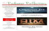 Redeemer Reflections - Amazon S3 · Page 2 Redeemer Reflections . December 2016 ... Patience that this world so desperately needs. It’s when God whispers to us, not quite yet but