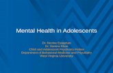 Mental Health in Adolescents · Risk factors • Genetic predisposition - 1st degree relatives •Parental depression may be a contributing factor • Abuse and neglect • Previous