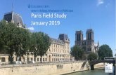 Paris Field Study January 2019 - Columbia University · Paris Field Study January 2019. Field Trip Locations Flatiron Building and Earth Day installation H 4 Monday 1/14 map 1 3 2.