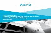 FARE response: Liquor & Gaming NSW consultation on same-day alcohol …fare.org.au/wp-content/uploads/FARE_Response_NSW_same-day_deli… · same-day alcohol delivery . FOUNDATION