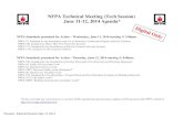 NFPA Technical Meeting (Tech Session) June 11 …NFPA Technical Meeting (Tech Session) June 11-12, 2014 Agenda* NFPA Standards presented for Action – Wednesday, June 11, 2014 starting