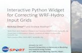 Interactive Python Widget for Correcting WRF-Hydro Input Grids€¦ · Interactive Python Widget for Correcting WRF-Hydro Input Grids Nicholas Elmer1,2 and Andrew Molthan1,3 1NASA
