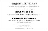 Te Kura Mahinga Tangata - Victoria University of Wellington · CRIM 312: Course Outline 5 Trimester 2, 2011 Book Review Your review should not exceed 2,000 words in length. The review