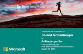 Roland Grillenberger€¦ · 21/03/2017  · This certificate is awarded to in recognition of your Bing Ads Accredited Professional status. Microsoft . Created Date: 3/21/2017 9:36:09