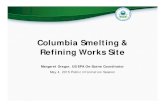 Columbia Smelting & Refining Works Site · • Refining of scrap or used lead materials into metallic lead of a higher purity • Lead plates from batteries • Lead pipe • Metal