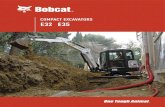 COMPACT EXCAVATORS E32 E35 E32... · smoother turns and easier dozing work. Auto-idle is available as an option to reduce fuel consumption. 4. Floating blade Automatically controlled