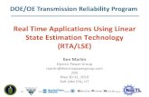 Real Time Applications Using Linear State Estimation ... · Real Time Applications Using Linear State Estimation Technology (RTA/LSE) Ken Martin Electric Power Group martin@electricpowergroup.com