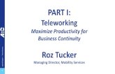 Remote Management for Teleworking: Maximizing Productivity ...€¦ · Maximize Productivity for Business Continuity Roz Tucker Managing Director, Mobility Services. Accepting Today’s