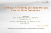 Aluminum Formability Extension through Superior Blank ... › sites › prod › files › 2014 › 07 › f... · OU have done tremendous amount of experimental work on both model