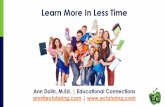 Learn More In Less Time - Fairfax County Public Schools€¦ · Learn More In Less Time Ann Dolin, M.Ed. | Educational Connections ann@ectutoring.com |